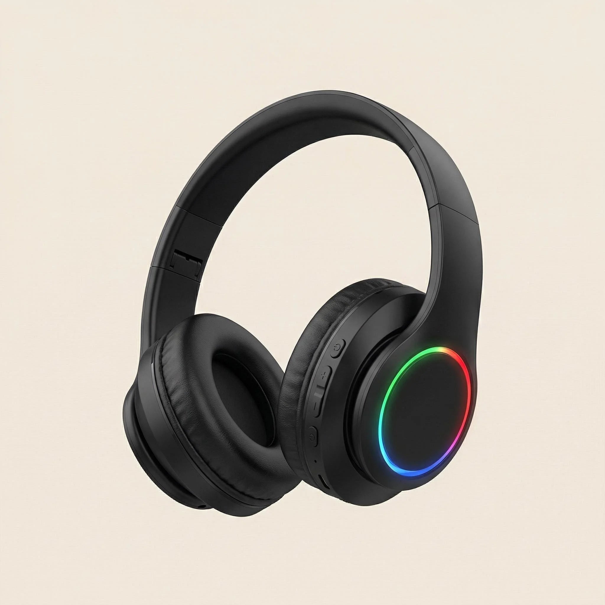 RGB Luminous Headset Bluetooth Headphones Noise Cancelling Wireless Earphones for Students Gamers Music Lovers