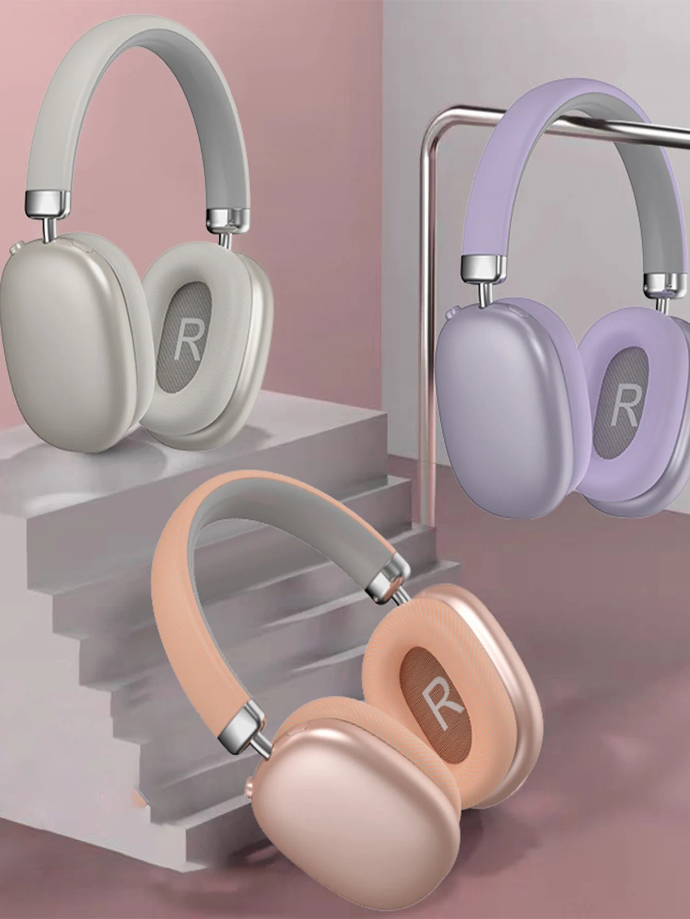P959 Bluetooth Headphones Over-Ear Knob Design Low Latency 12H Long Playtime Lightweight for Sports Gaming Phone