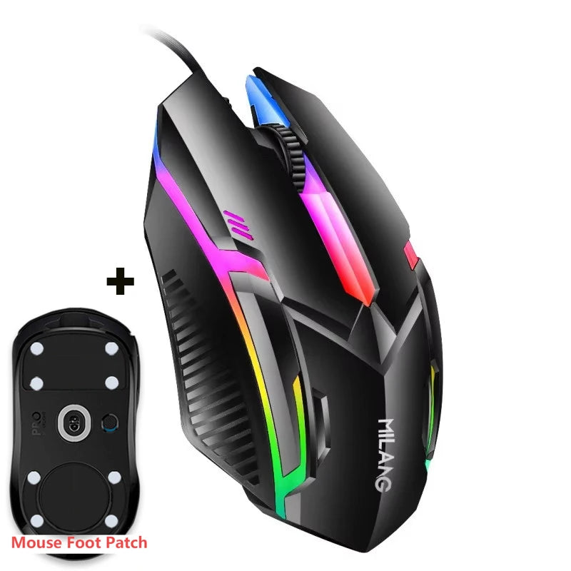 RGB Backlight 3-Keys Wired Gaming Mouse,USB Ergonomic Design PC...